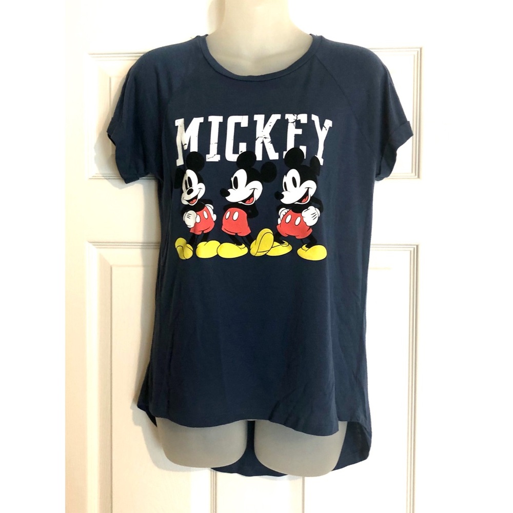 Disney Mickey Mouse HiLo Tee with cuffed sleeves